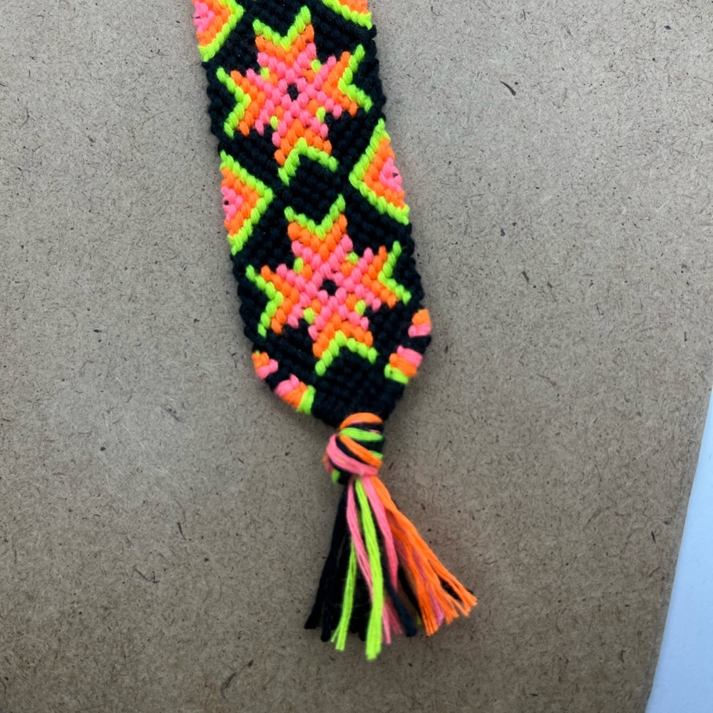 Handmade Woven Neon Keychain - Picture 2 of 5